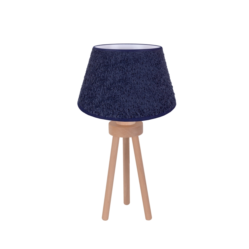 Duolla - Stalinis šviestuvas BOUCLE 1xE27/15W/230V diametras 28 cm mėlyna/medis
