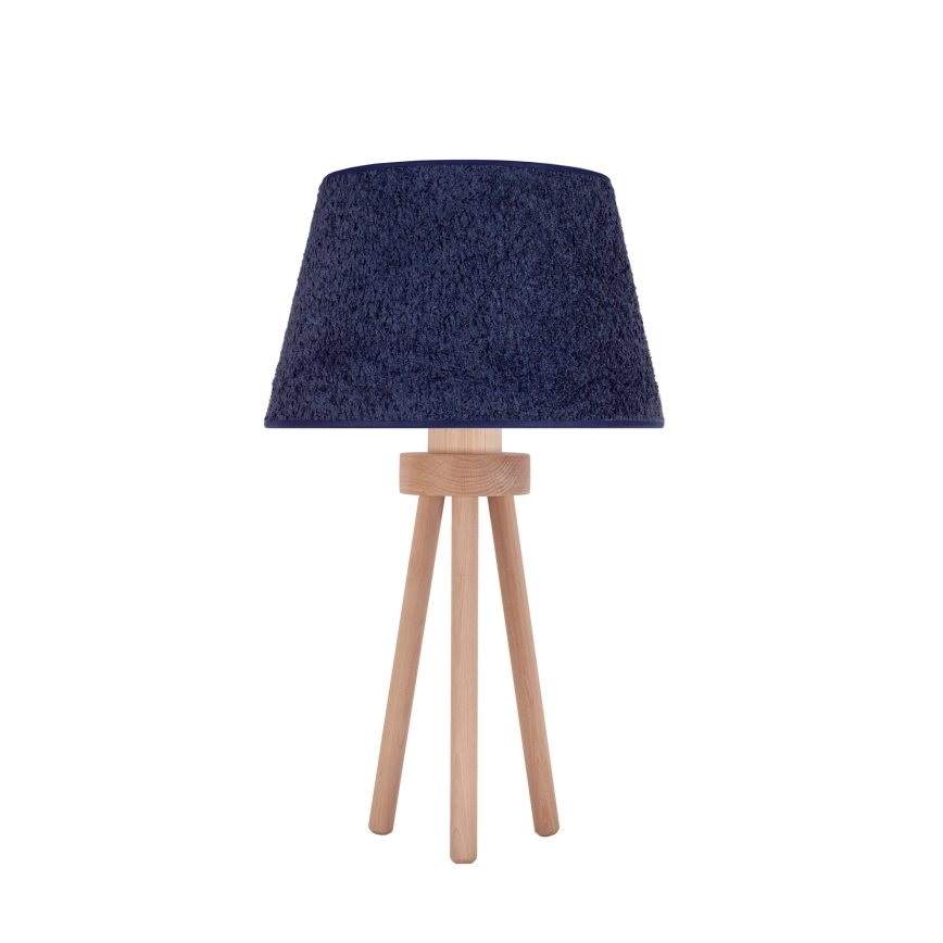 Duolla - Stalinis šviestuvas BOUCLE 1xE27/15W/230V diametras 28 cm mėlyna/medis