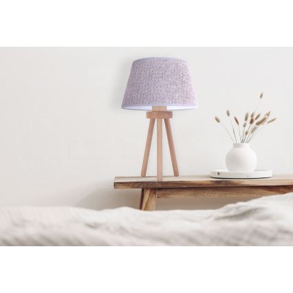 Duolla - Stalinis šviestuvas BOUCLE 1xE27/15W/230V diametras 28 cm pilka/medis