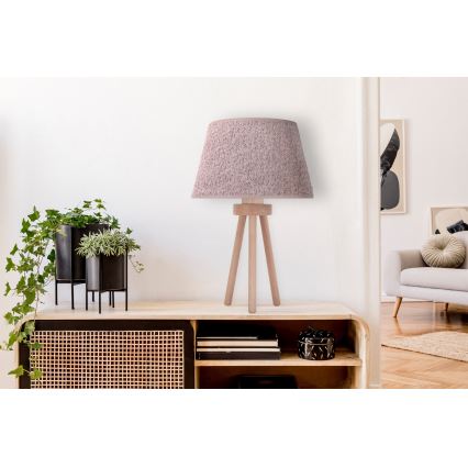 Duolla - Stalinis šviestuvas BOUCLE 1xE27/15W/230V diametras 28 cm ruda/medis