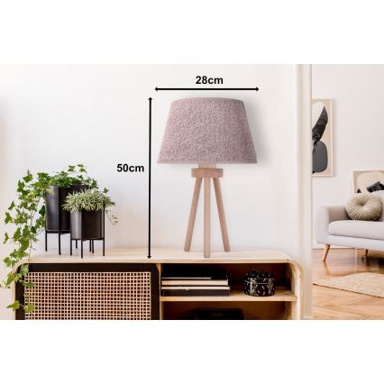 Duolla - Stalinis šviestuvas BOUCLE 1xE27/15W/230V diametras 28 cm ruda/medis