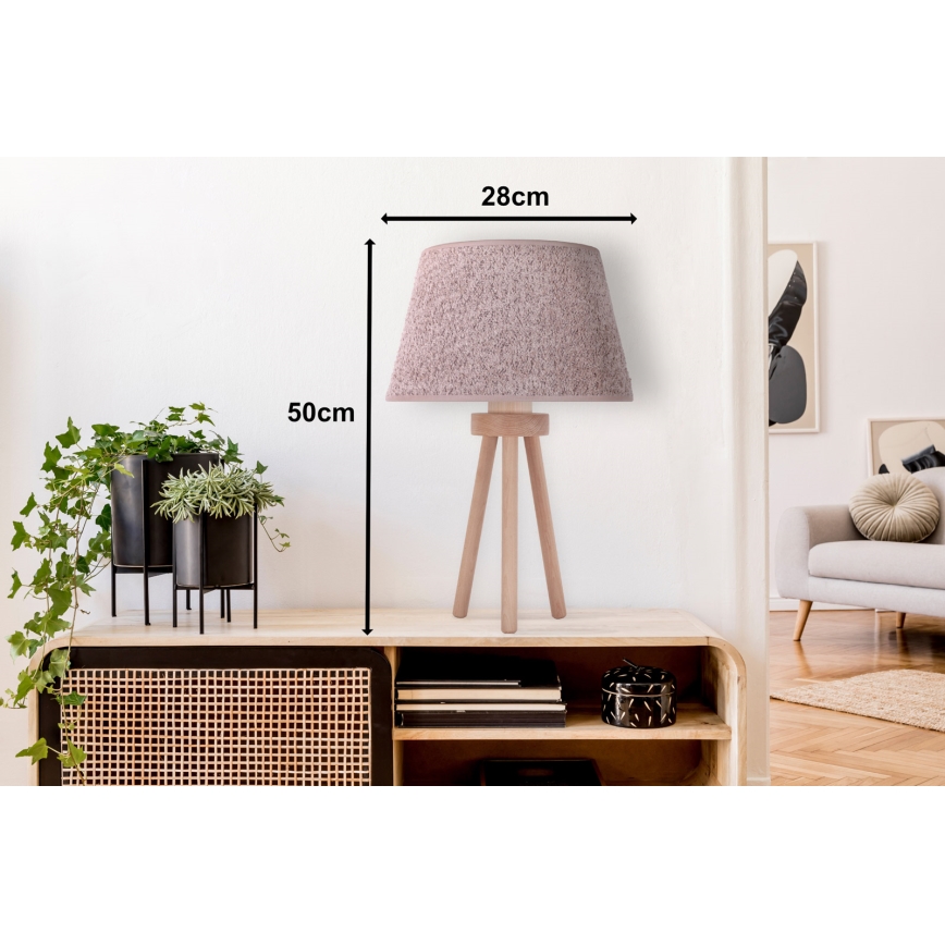 Duolla - Stalinis šviestuvas BOUCLE 1xE27/15W/230V diametras 28 cm ruda/medis