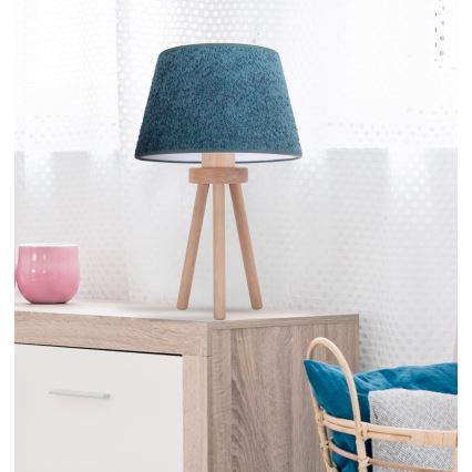 Duolla - Stalinis šviestuvas BOUCLE 1xE27/15W/230V diametras 28 cm turkis/medis
