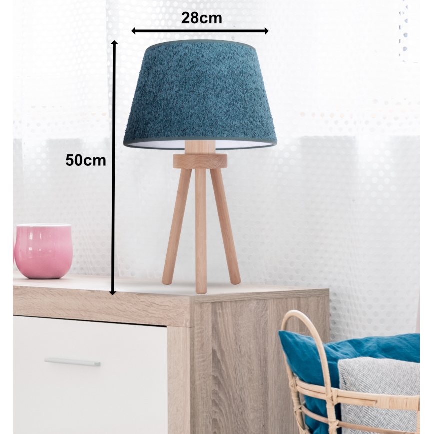 Duolla - Stalinis šviestuvas BOUCLE 1xE27/15W/230V diametras 28 cm turkis/medis