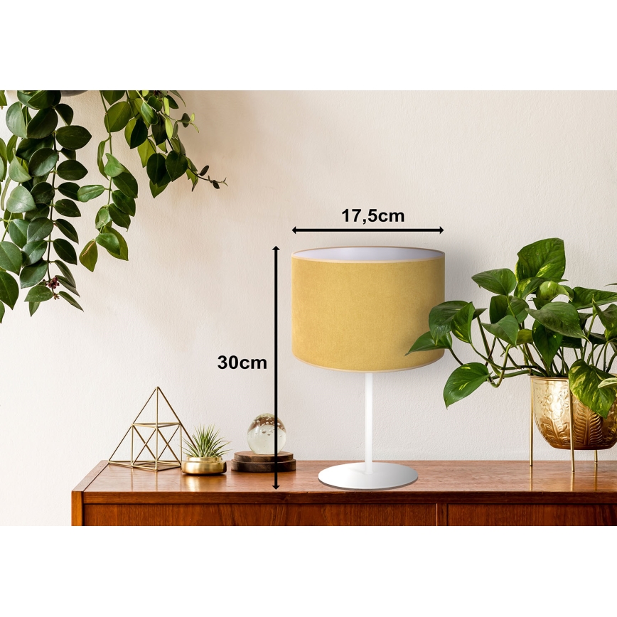 Duolla - Stalinis šviestuvas BRISTOL 1xE14/15W/230V diametras 17,5 cm geltona/balta