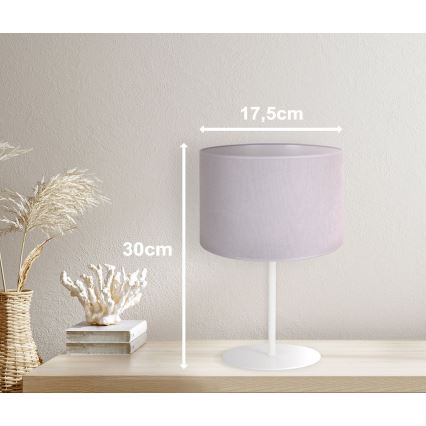Duolla - Stalinis šviestuvas BRISTOL 1xE14/15W/230V diametras 17,5 cm pilka/balta