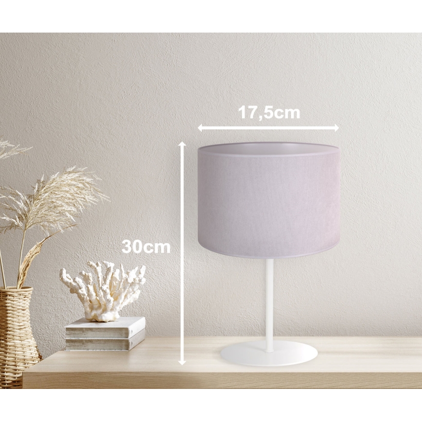 Duolla - Stalinis šviestuvas BRISTOL 1xE14/15W/230V diametras 17,5 cm pilka/balta