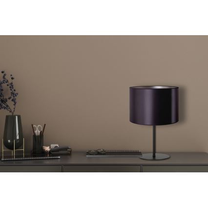 Duolla - Stalinis šviestuvas CANNES 1xE14/15W/230V diametras 20 cm juoda/sidabras