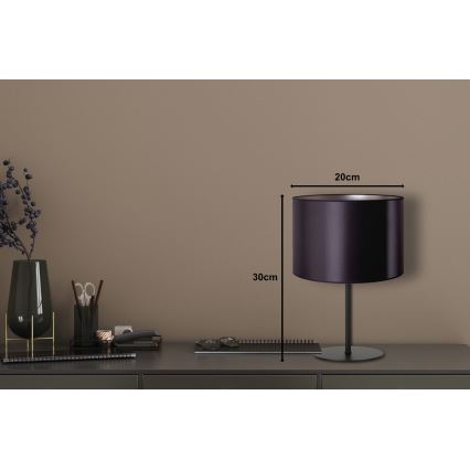 Duolla - Stalinis šviestuvas CANNES 1xE14/15W/230V diametras 20 cm juoda/sidabras