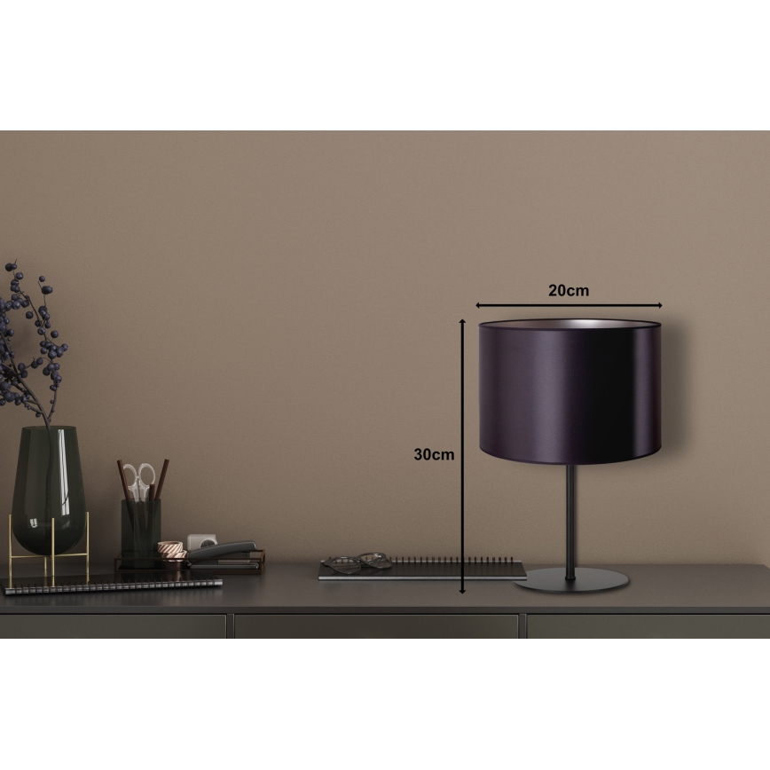 Duolla - Stalinis šviestuvas CANNES 1xE14/15W/230V diametras 20 cm juoda/sidabras