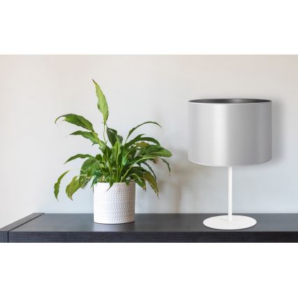 Duolla - Stalinis šviestuvas CANNES 1xE14/15W/230V diametras 20 cm sidabras/balta