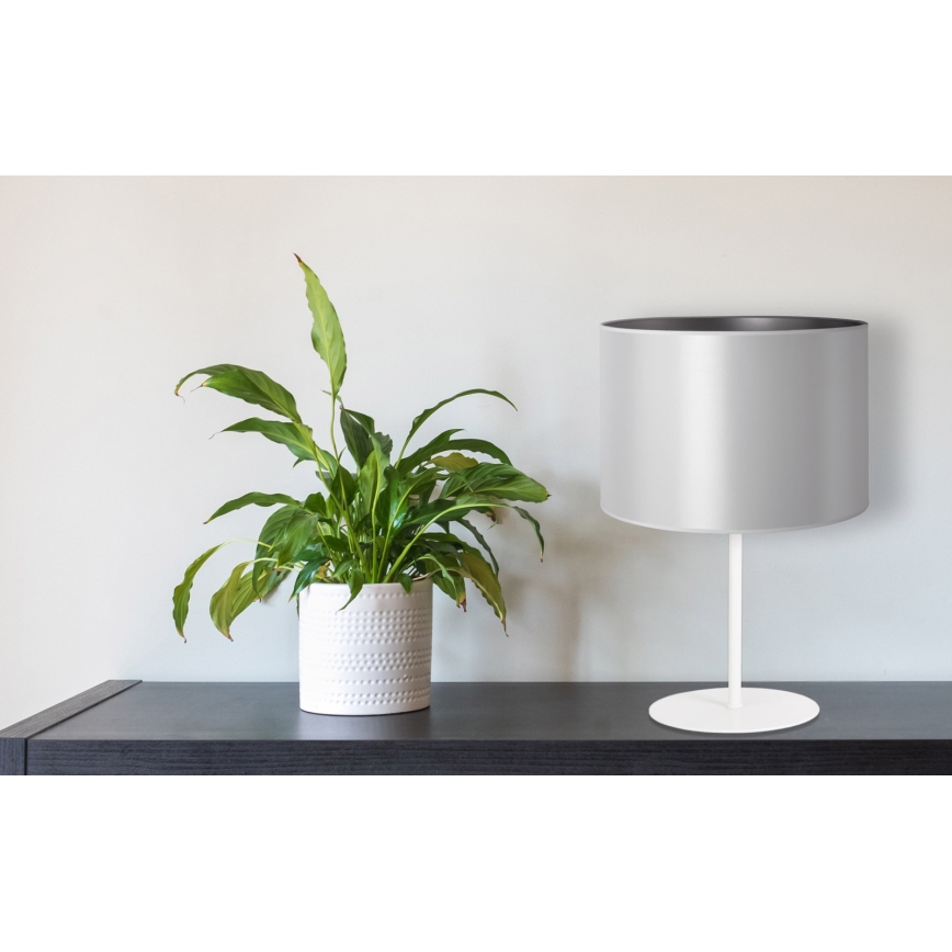 Duolla - Stalinis šviestuvas CANNES 1xE14/15W/230V diametras 20 cm sidabras/balta