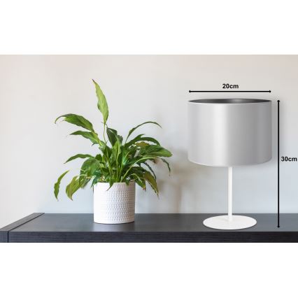 Duolla - Stalinis šviestuvas CANNES 1xE14/15W/230V diametras 20 cm sidabras/balta