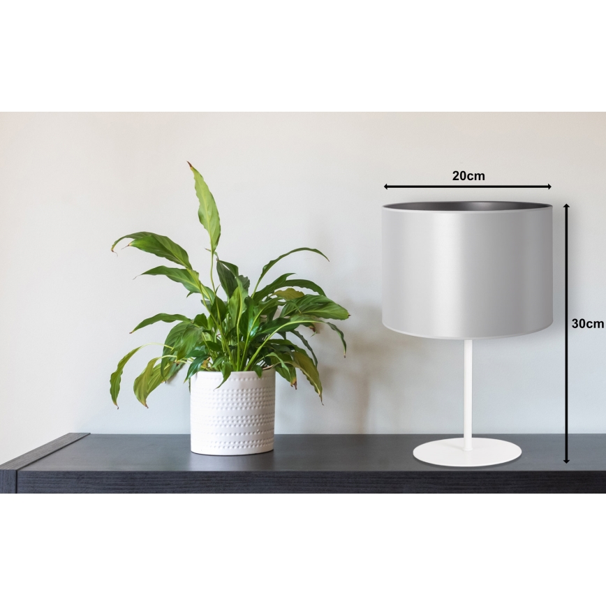 Duolla - Stalinis šviestuvas CANNES 1xE14/15W/230V diametras 20 cm sidabras/balta
