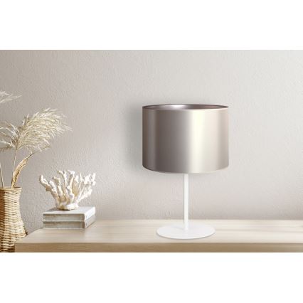 Duolla - Stalinis šviestuvas CANNES 1xE14/15W/230V diametras 20 cm sidabras/balta