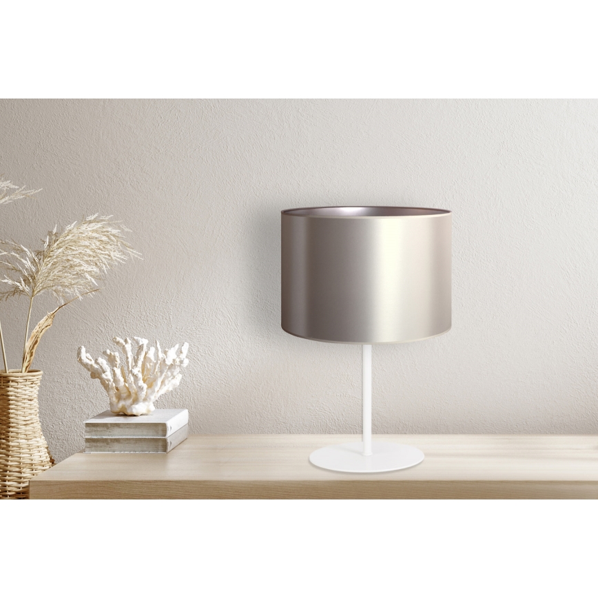 Duolla - Stalinis šviestuvas CANNES 1xE14/15W/230V diametras 20 cm sidabras/balta