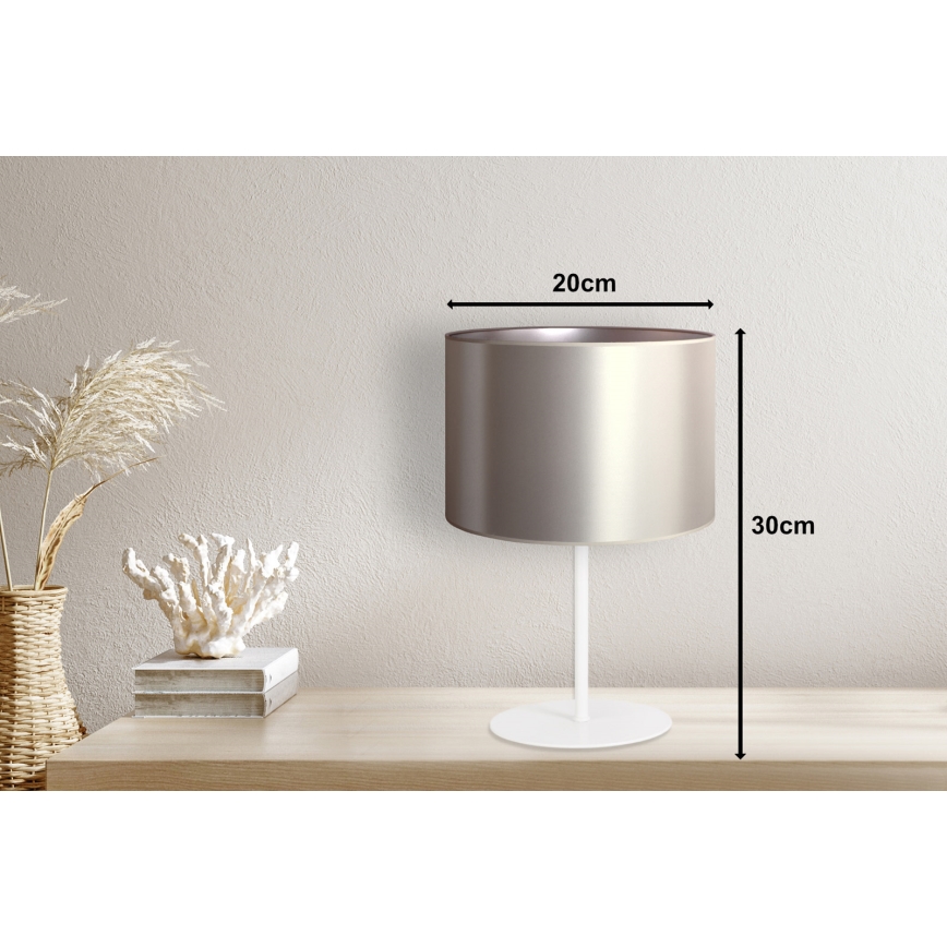 Duolla - Stalinis šviestuvas CANNES 1xE14/15W/230V diametras 20 cm sidabras/balta