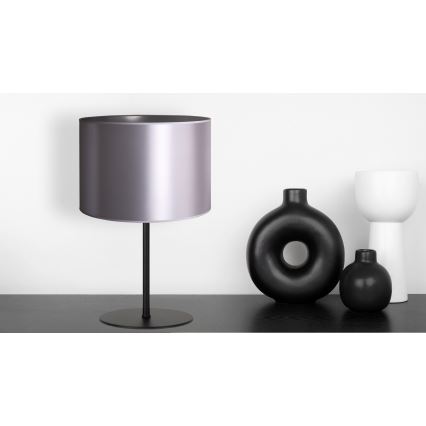 Duolla - Stalinis šviestuvas CANNES 1xE14/15W/230V diametras 20 cm sidabras/juoda