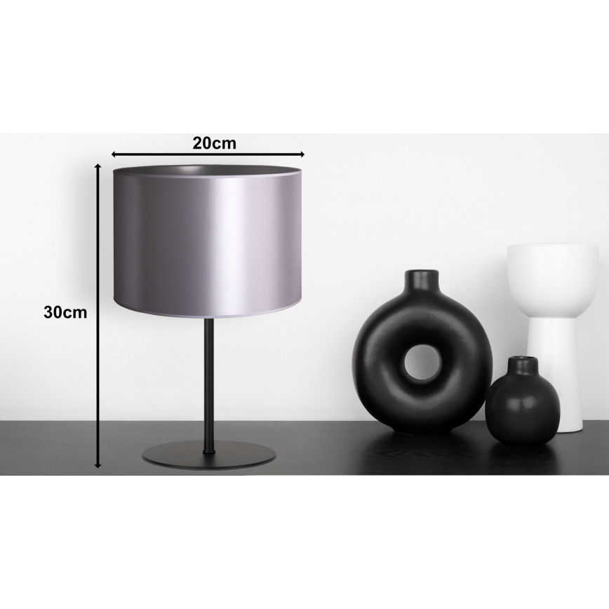 Duolla - Stalinis šviestuvas CANNES 1xE14/15W/230V diametras 20 cm sidabras/juoda