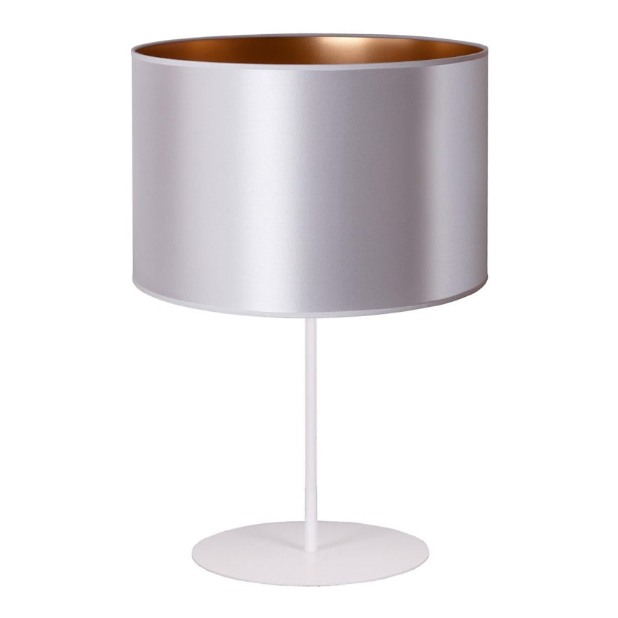 Duolla - Stalinis šviestuvas CANNES 1xE14/15W/230V diametras 20 cm sidabras/varis/balta