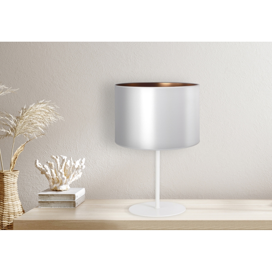Duolla - Stalinis šviestuvas CANNES 1xE14/15W/230V diametras 20 cm sidabras/varis/balta