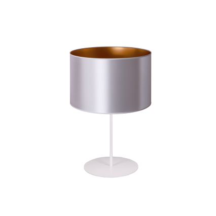 Duolla - Stalinis šviestuvas CANNES 1xE14/15W/230V diametras 20 cm sidabras/varis/balta