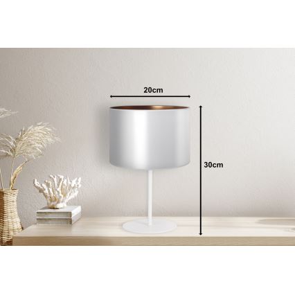 Duolla - Stalinis šviestuvas CANNES 1xE14/15W/230V diametras 20 cm sidabras/varis/balta