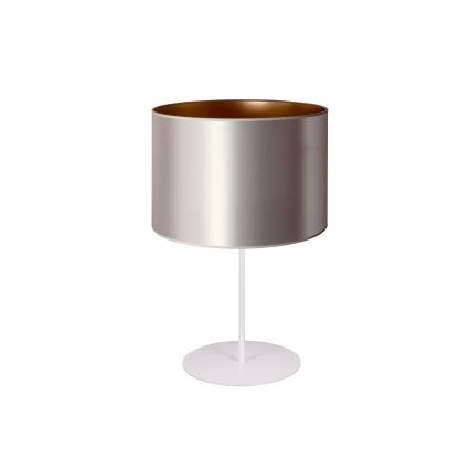 Duolla - Stalinis šviestuvas CANNES 1xE14/15W/230V diametras 20 cm sidabras/varis/balta