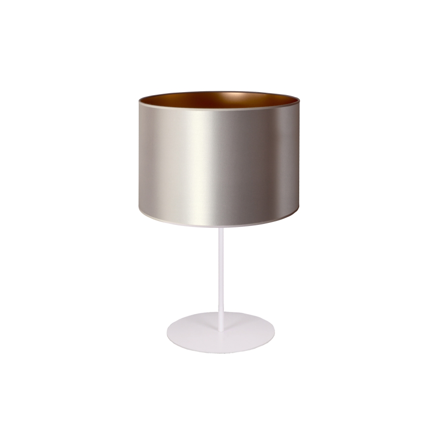 Duolla - Stalinis šviestuvas CANNES 1xE14/15W/230V diametras 20 cm sidabras/varis/balta
