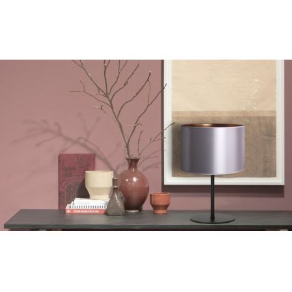 Duolla - Stalinis šviestuvas CANNES 1xE14/15W/230V diametras 20 cm sidabras/varis/juoda
