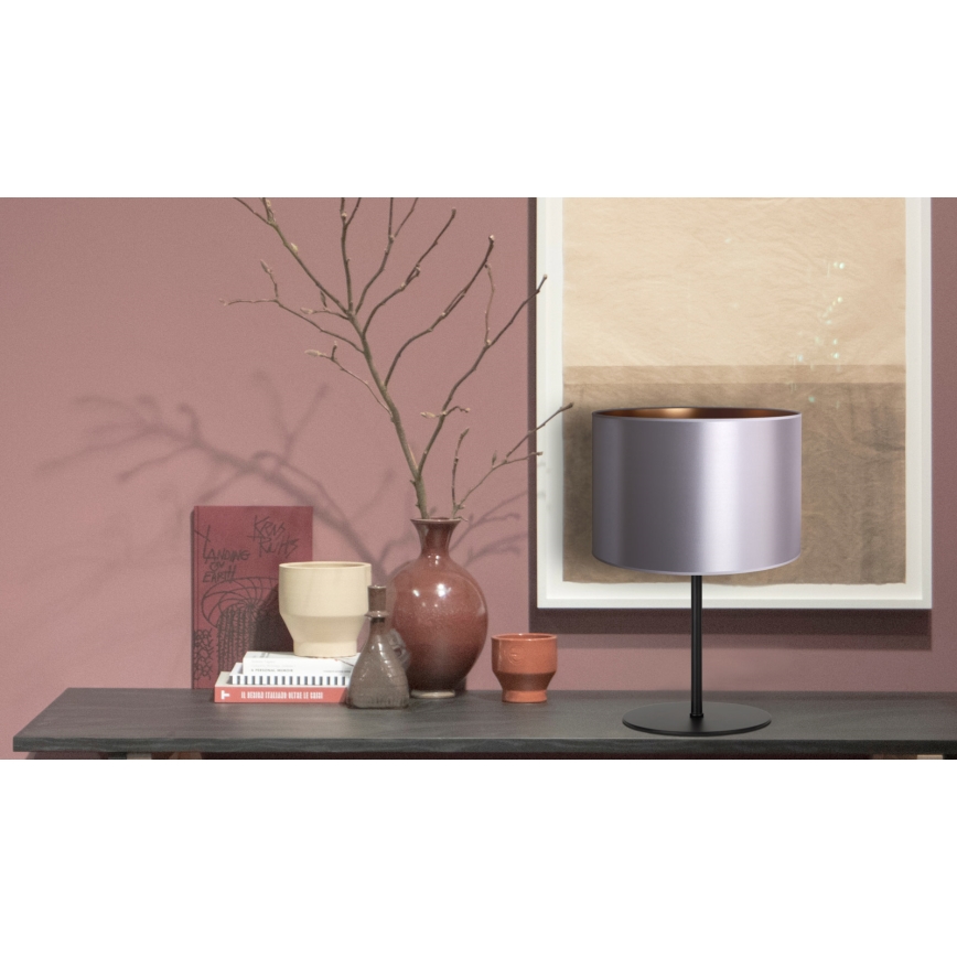 Duolla - Stalinis šviestuvas CANNES 1xE14/15W/230V diametras 20 cm sidabras/varis/juoda