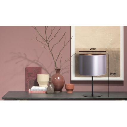 Duolla - Stalinis šviestuvas CANNES 1xE14/15W/230V diametras 20 cm sidabras/varis/juoda