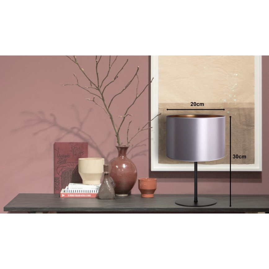 Duolla - Stalinis šviestuvas CANNES 1xE14/15W/230V diametras 20 cm sidabras/varis/juoda