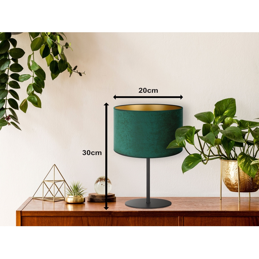 Duolla - Stalinis šviestuvas ROLLER 1xE14/15W/230V diametras 20 cm tamsiai žalia/auksas