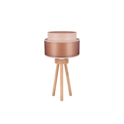 Duolla - Stalinis šviestuvas WOOD BOHO 1xE27/15W/230V diametras 25 cm varis/ruda/smėlio spalva