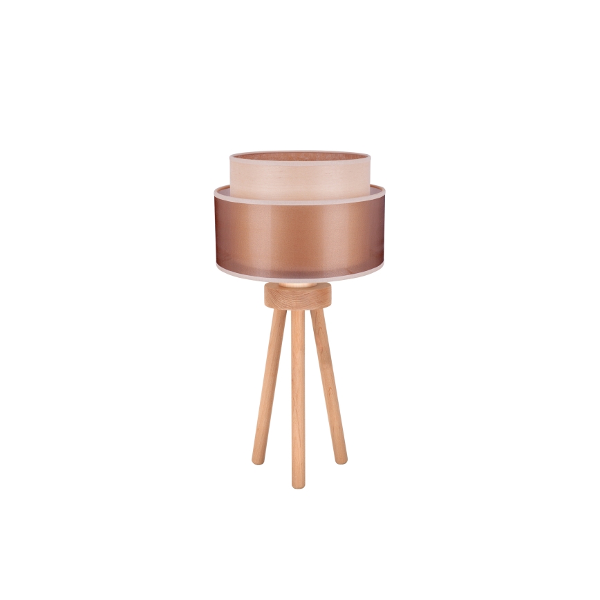 Duolla - Stalinis šviestuvas WOOD BOHO 1xE27/15W/230V diametras 25 cm varis/ruda/smėlio spalva