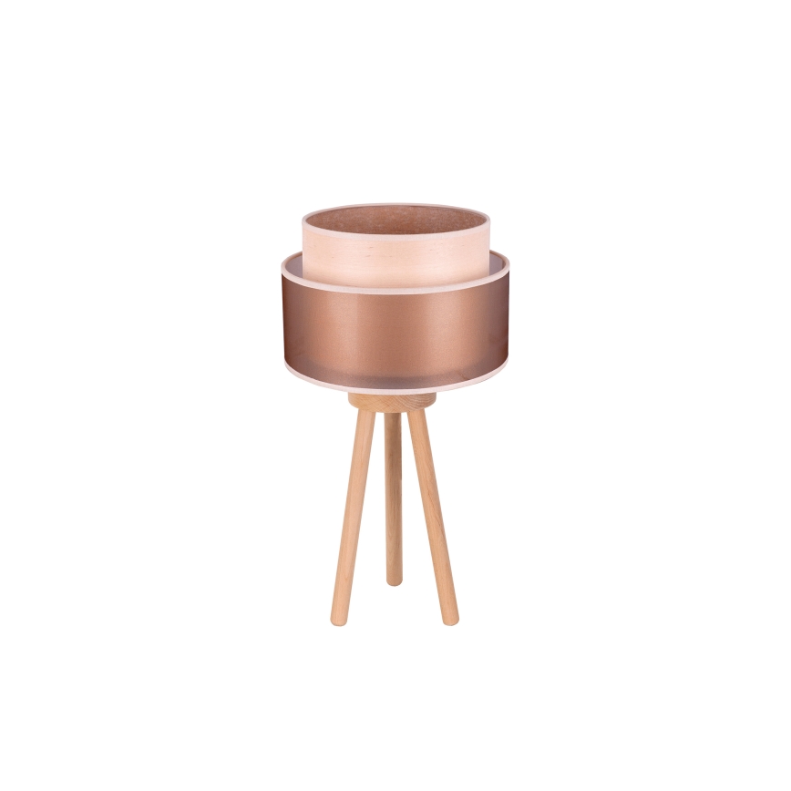 Duolla - Stalinis šviestuvas WOOD BOHO 1xE27/15W/230V diametras 25 cm varis/ruda/smėlio spalva