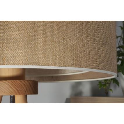 Duolla - Stalinis šviestuvas YUTE BOHO 1xE27/15W/230V diametras 25 cm ruda/kreminė