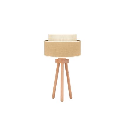 Duolla - Stalinis šviestuvas YUTE BOHO 1xE27/15W/230V diametras 25 cm ruda/kreminė