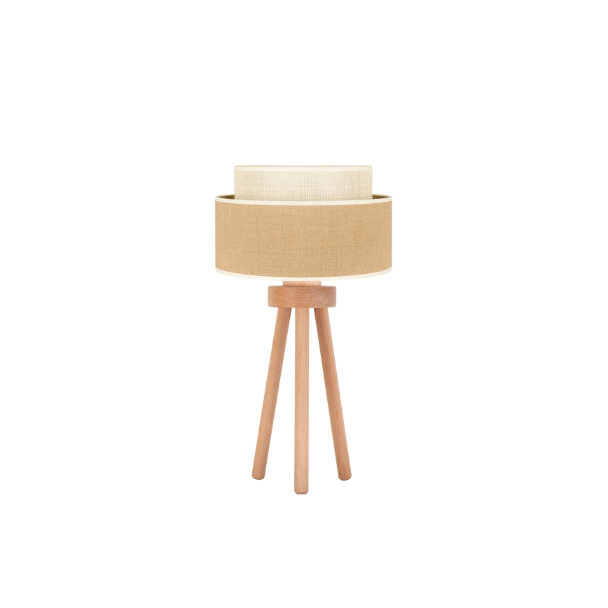 Duolla - Stalinis šviestuvas YUTE BOHO 1xE27/15W/230V diametras 25 cm ruda/kreminė