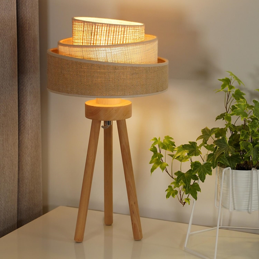 Duolla - Stalinis šviestuvas YUTE TRIO 1xE27/15W/230V diametras 25 cm ruda/pilka/smėlio spalva
