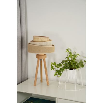 Duolla - Stalinis šviestuvas YUTE TRIO 1xE27/15W/230V diametras 25 cm ruda/pilka/smėlio spalva
