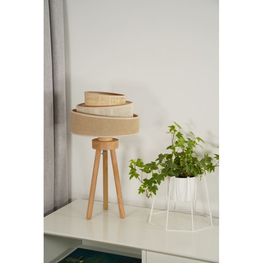 Duolla - Stalinis šviestuvas YUTE TRIO 1xE27/15W/230V diametras 25 cm ruda/pilka/smėlio spalva