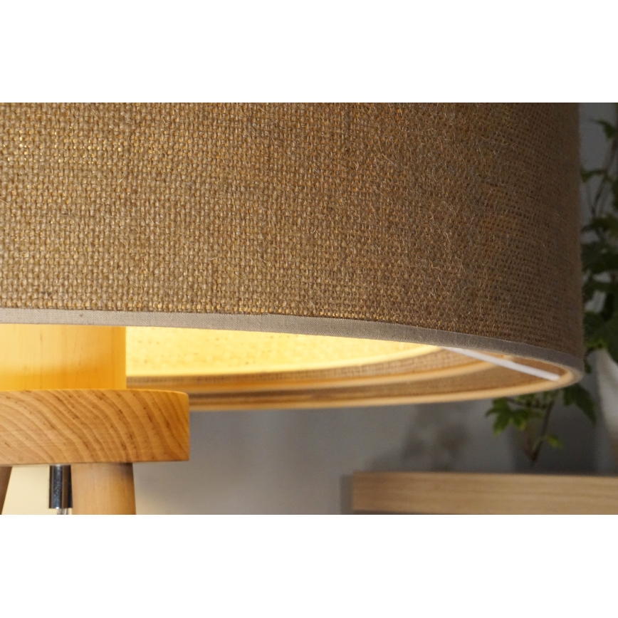 Duolla - Stalinis šviestuvas YUTE TRIO 1xE27/15W/230V diametras 25 cm ruda/pilka/smėlio spalva
