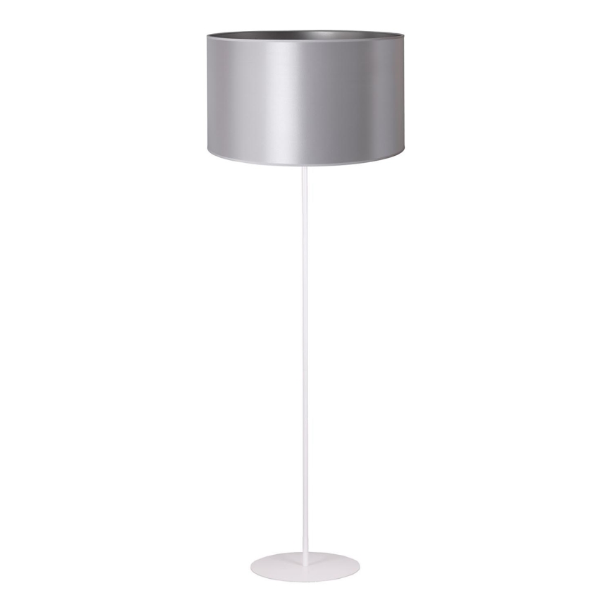Duolla - Stojací  lempa CANNES 1xE27/15W/230V diametras 45 cm sidabras/balta