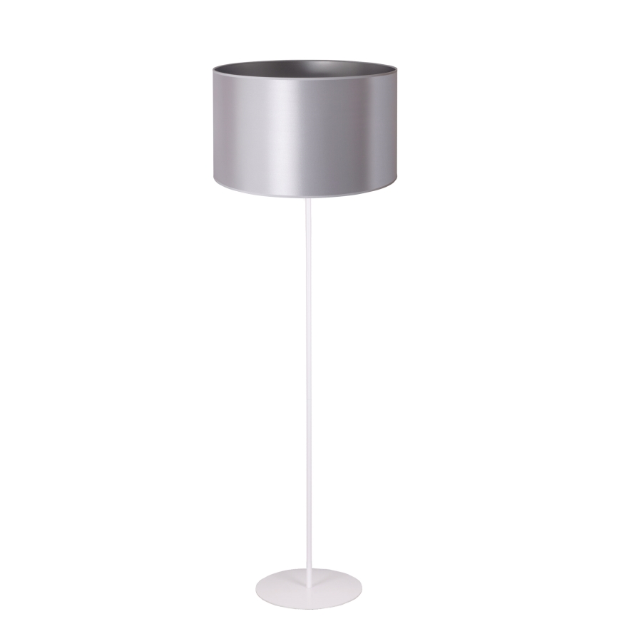 Duolla - Stojací  lempa CANNES 1xE27/15W/230V diametras 45 cm sidabras/balta