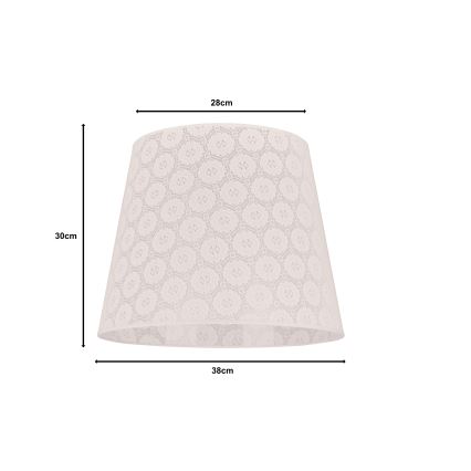 Duolla - Šviestuvo gaubtas sietynui CLASSIC L E27 diametras 38 cm balta