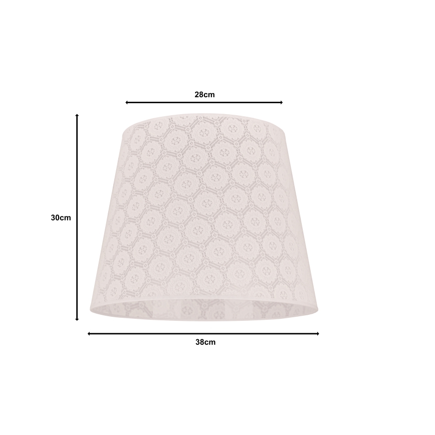 Duolla - Šviestuvo gaubtas sietynui CLASSIC L E27 diametras 38 cm balta