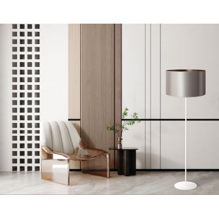 Duolla - Toršeras CANNES 1xE27/15W/230V diametras 45 cm sidabras/varis/balta