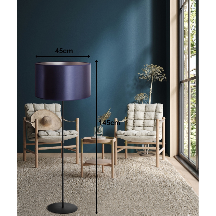 Duolla - Toršeras CANNES 1xE27/15W/230V diametras 45 cm violetinė/sidabras/juoda